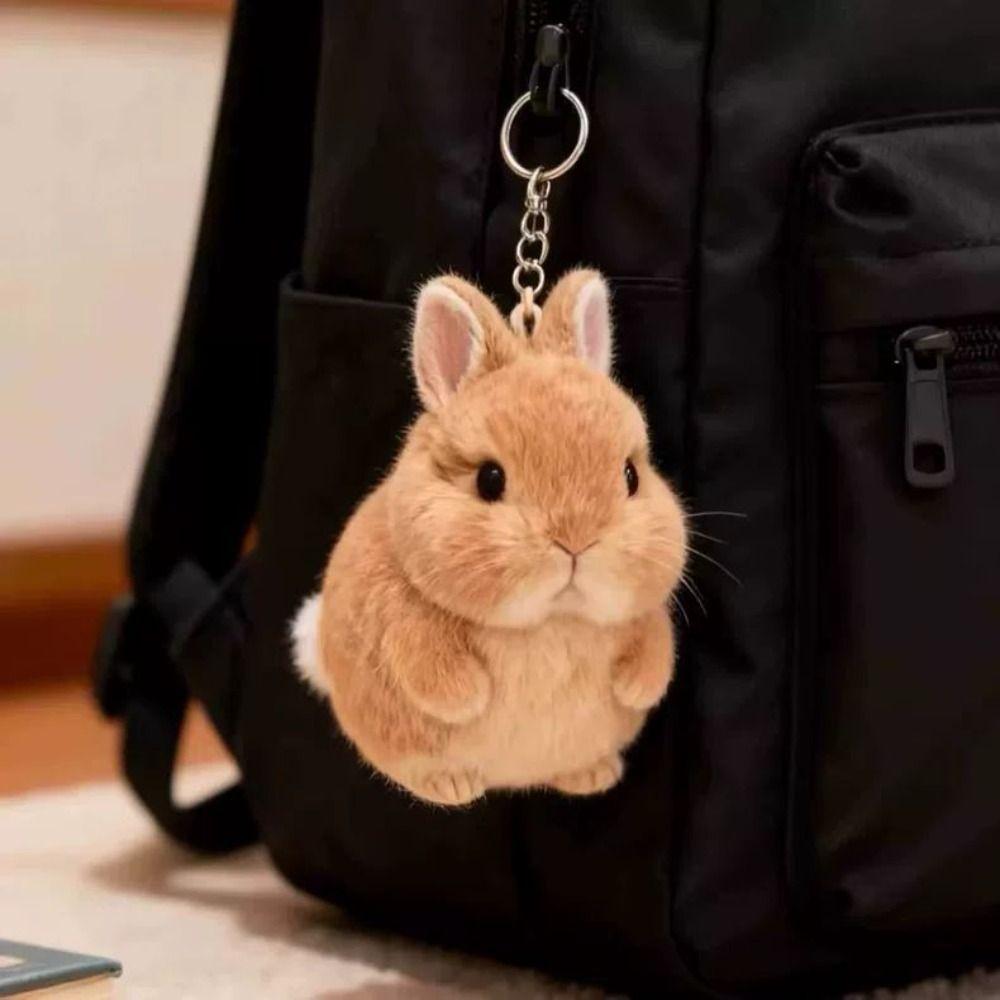 Lifelike Bunny Plush Ornaments PP Cotton Bunny Plush Toy Bunny Plush Keychain  Phone Accessories