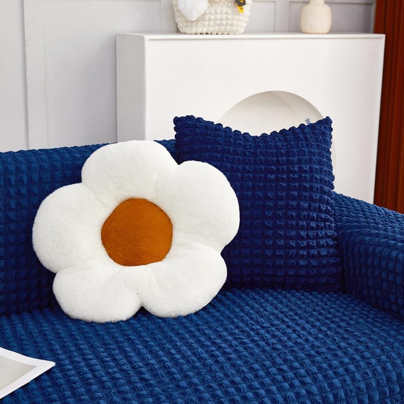 Premium Elegant Elastic Sofa Cover Light Luxury Stretchable Fabric Full Coverage with Seersucker Skirt Perfect for Living Room Decor