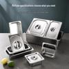 Food-Grade 304 Stainless Steel Deep Rectangular Food Pan with Lid