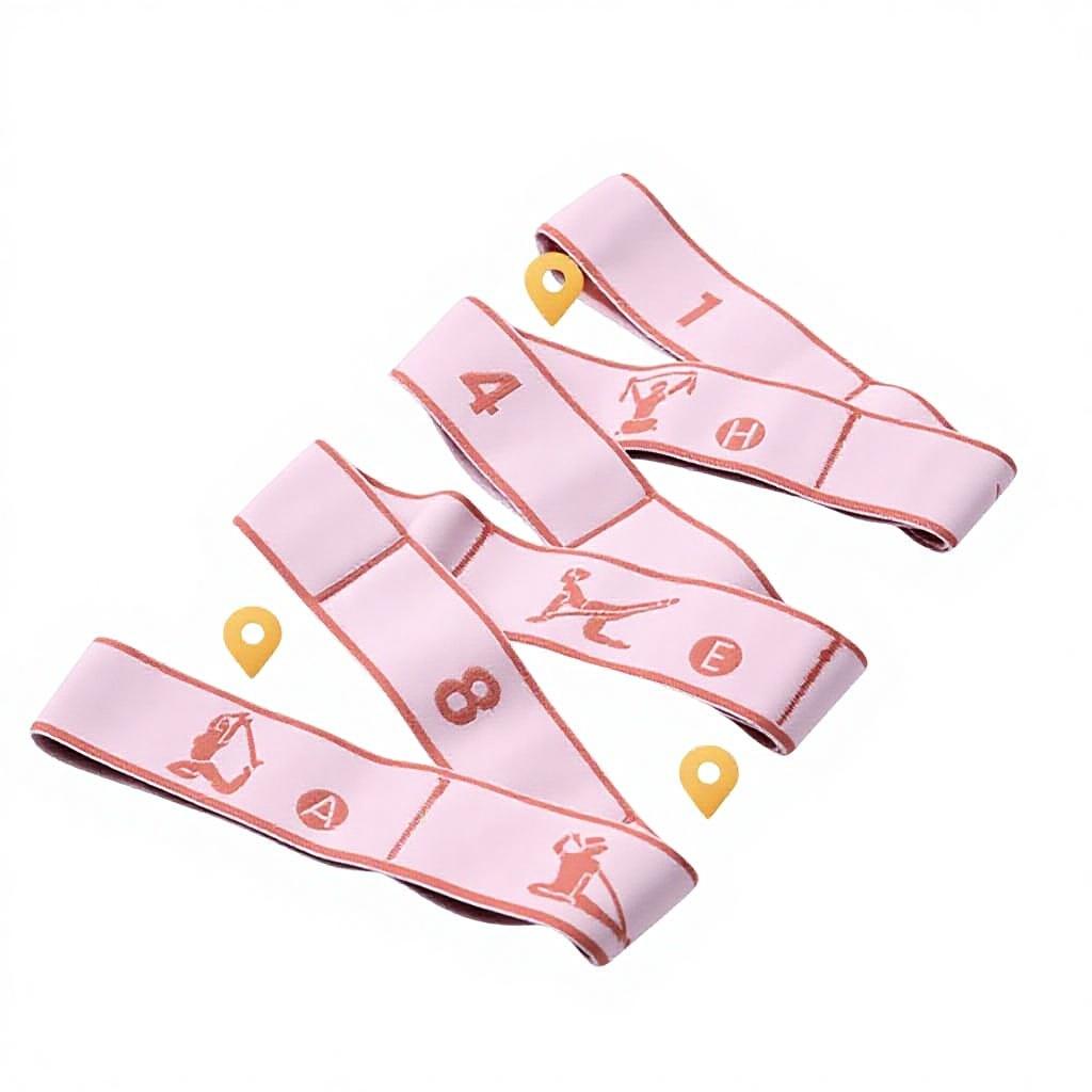 Portable Yoga Pull Strap High Elastic Durable Polyamide Latex Resistance Strips 4x99cm Digital Tension Custom Logo