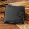 Genuine Leather Mens Wallet Premium Product Real Cowhide Wallets For Man Short Wallet Portefeuille Homme Short Purses