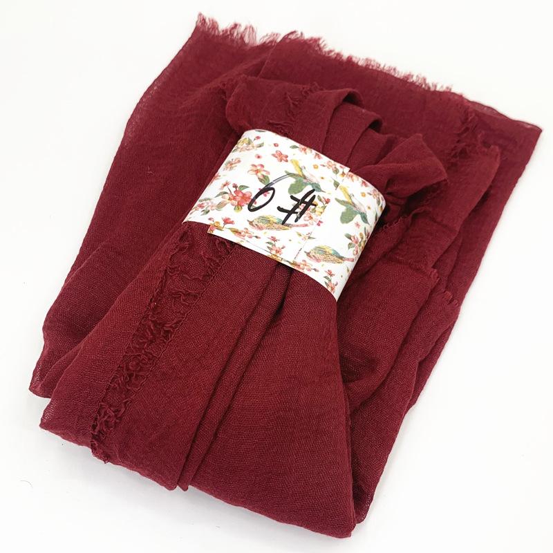 Women Cotton Scarf New Summer Girls Solid Color Sunscreen Thin Scarves Soft Shawl Foulard Viscose Spring Lady Wrap Shawls