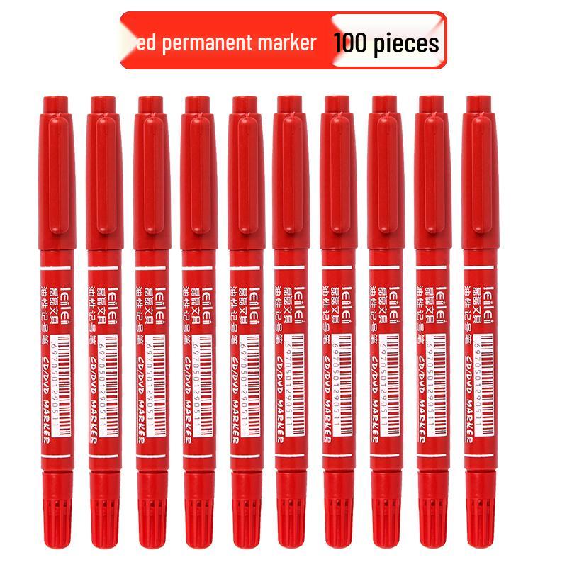 **Çift Uçlu Küçük Çocuk Çizim Kalemi - Siyah/Kırmızı/Mavi, İnce Uçlu, Su Bazlı**