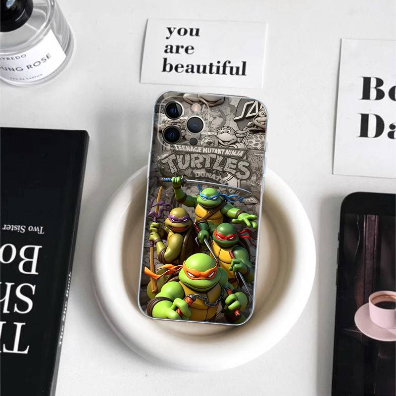

Anime N-Ninja Cool T-Turtles For iPhone 17 16 15 11 12 13 14 Pro Max Soft TPU Silicone Back Cover Clear Case iPhone 14pro max
