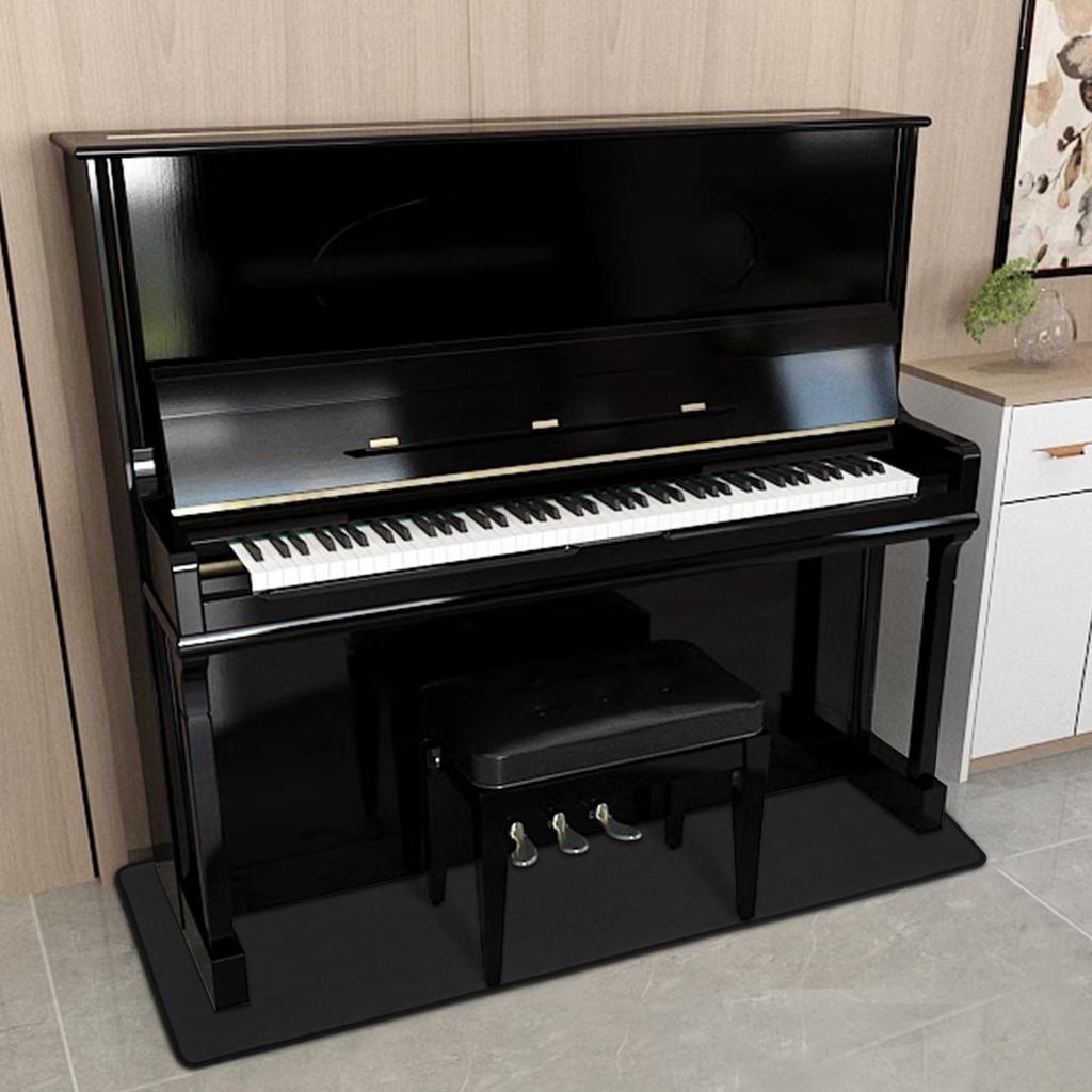BQKOZFIN Digital Piano Mat, Soundproofing Mat, Anti-Vibration, Anti-Slip, and Anti-Slip (Black)