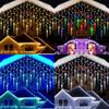 Decorative Outdoor Waterproof Christmas Led Icicle String Lights Warm White
