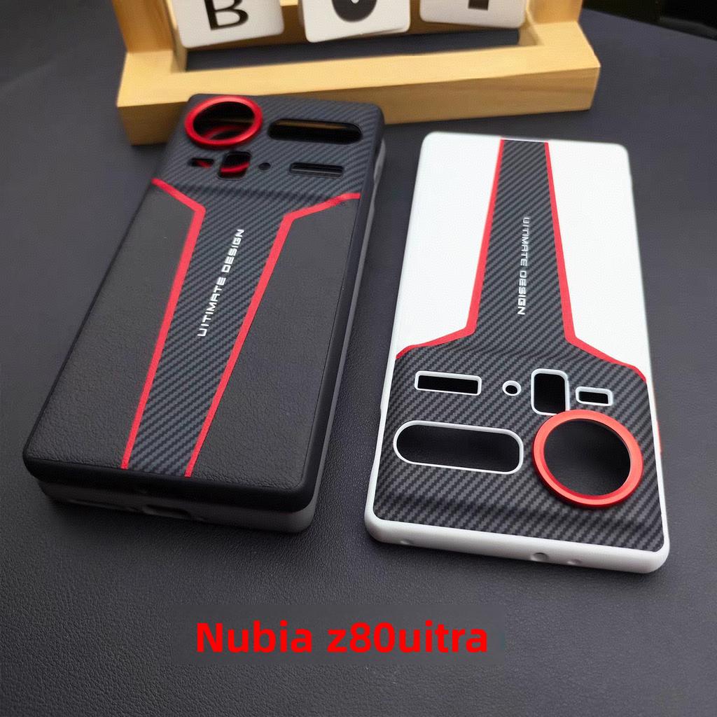 Custodia per ZTE Nubia Z80 Ultra Custodia Protettiva Posteriore Rigida di Lusso in PU Resistente agli Urti per Nubia Z80 Z70 Z70S Ultra