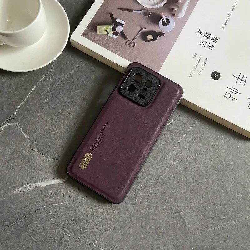 

Magnetic for Xiaomi POCO X7 F6 Pro F6 X6 Pro 5G Case Leather Matte Full Camera Protect Cover Soft Bumper Shockproof Shell Fundas for POCO F6 5G фиолетовый