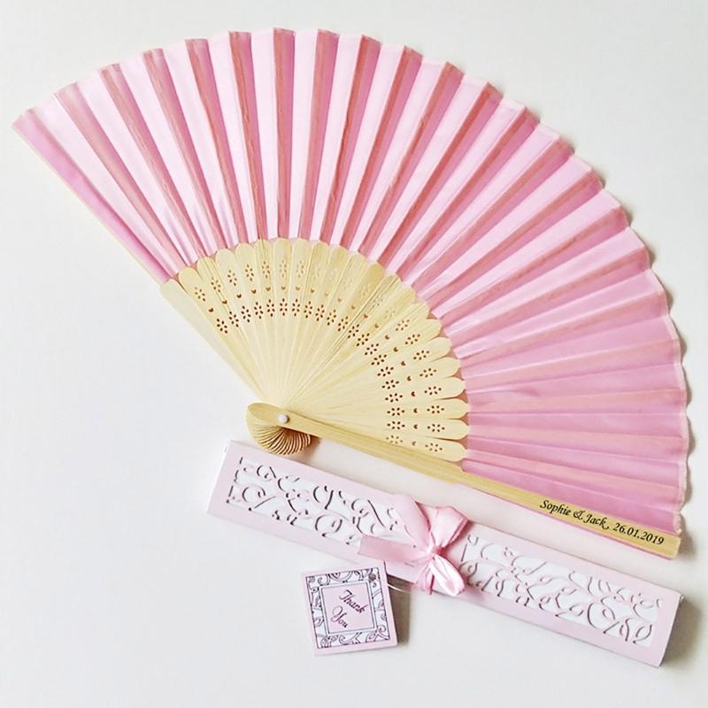 Delicate Packaging Organizers Silk Bamboo Fan Beach Outings Children Girl Boys