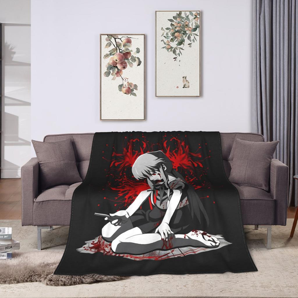 Warm BlanketChildren Decorative Mirai Nikki Gasai Yuno Throw Blanket  Flannel Bedspread For Bedroom Funny Sofa Bed Cover