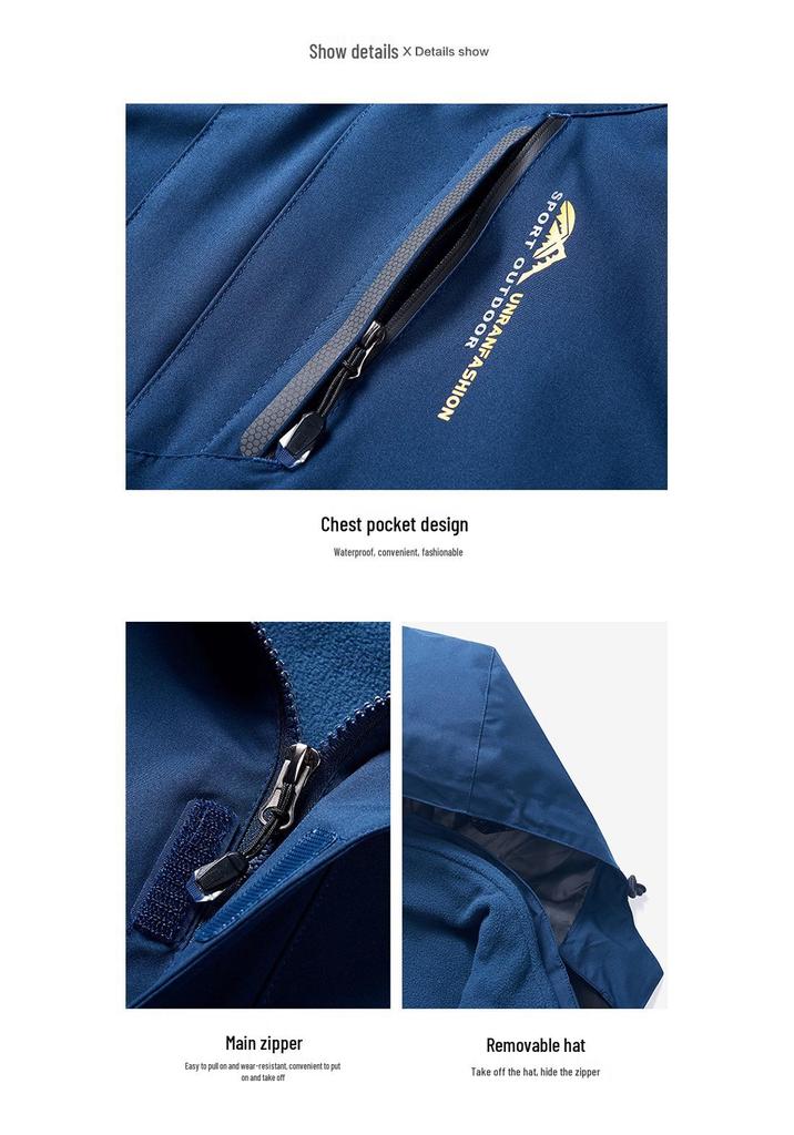 Women's Waterproof 3-in-1 Fleece Jacket Set for Outdoor Activities