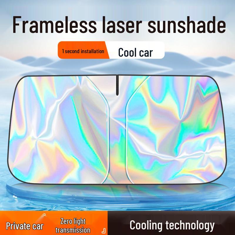 Car Laser Sunshade - Heat Insulation Windshield Cover and Privacy Curtain
