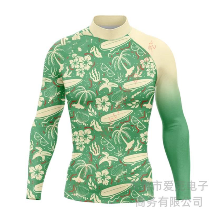 Surfing Suit Diving Top Men's Sunscreen Split Long-sleeved Swimming Snorkeling Quick-drying