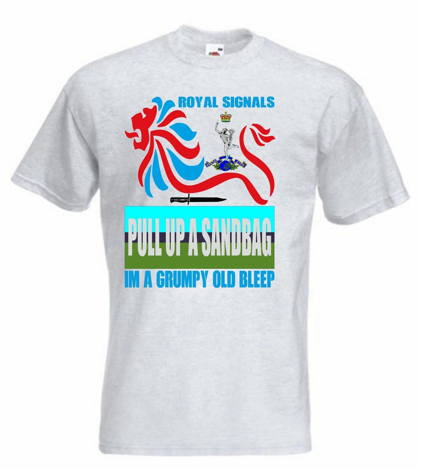 Royal Signals T-Shirt British Army The Royal Signals Tshirt Grumpy old Bleep 2XL