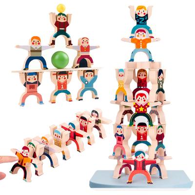 Drevené stohovacie hračky Montessori hračky Balančné stavebnice Dosková puzzle hra Hračky na rané vzdelávanie pre batoľa Darčeky k narodeninám