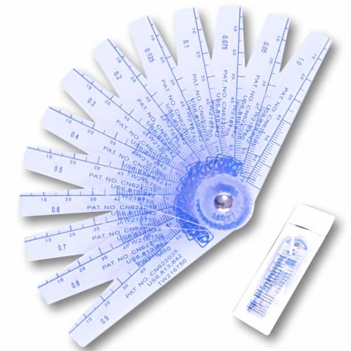 VICHE CATT Thickness Gauges, Plastic Gap Gauges, Measuring Tools, Portable Gap Gauge Set, 13-Piece Set, 0.05mm to 1mm (13-Piece Set)