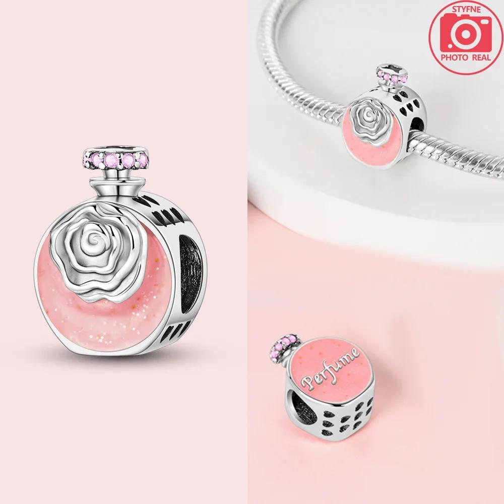 

Copper Charms Purple Love Heart Zircon Mother S Day Girls Gift Box Feeding-Bottle Beads Fit Bracelet Women Jewelry Diy