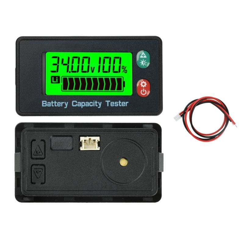 Adjustable 8-120V LCD Display Digital Volt Meter Capacity Tester Temperature Gauge For Electric Vehicles Scooter