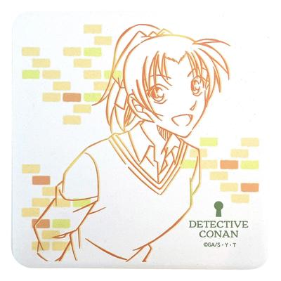 Detective Conan Kazuha Porta-Copos Absorvente de Água, Quadrado, Cerâmica, Aprox.. 10cm, Arte Linear, Louça, Produtos, Produtos Diversos, 034589