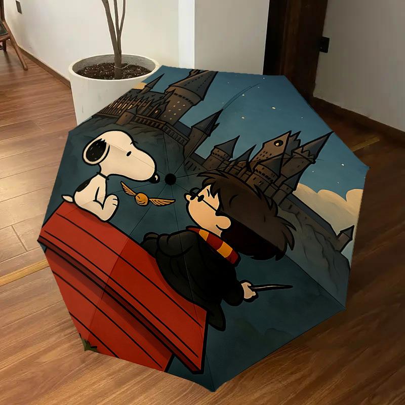 1PC Warner Snoopy Harry Potter Umbrella-8-Rib Reinforced, Automatic Open, Lightweight-A101