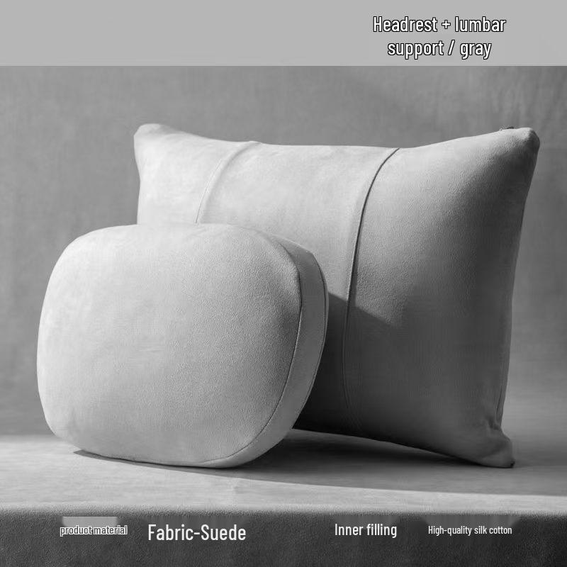 Universal Ultra-Soft Lumbar and Neck Support for Car Headrests and Sports Seats