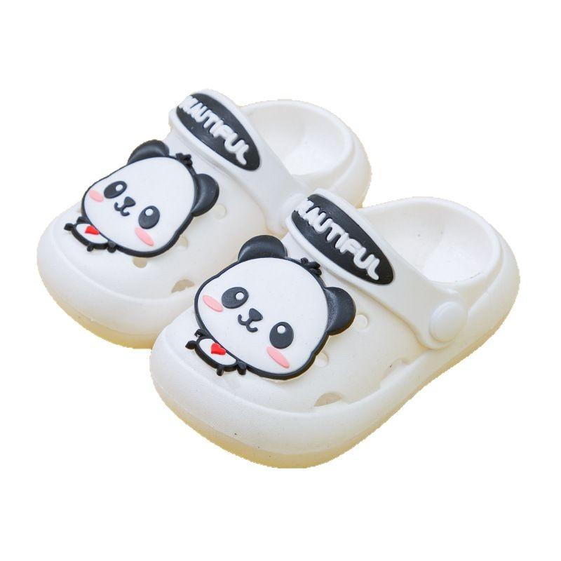 Panda children's clogs, girls' non-slip summer sandals, boys' slippers, baby outdoor soft-soled indoor shoes