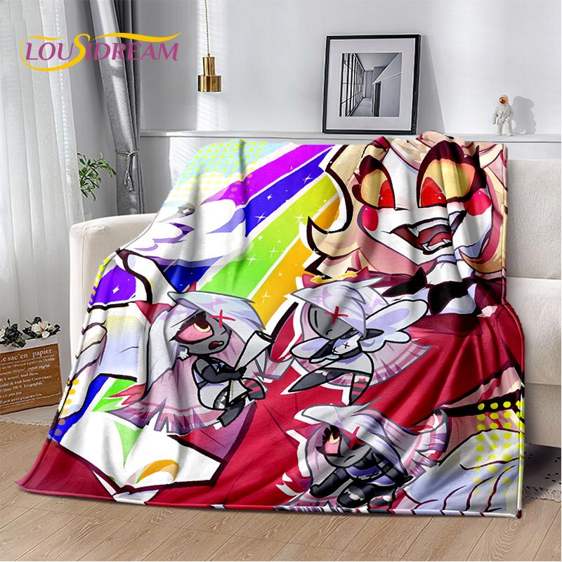 2025 H-Hazbin Hotel Charlie Cartoon Soft Blanket,Soft Throw Blanket for Home Bedroom Bed Sofa Picnic Travel Cover Child Gift