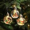 Creative Santa Claus Transparent Christmas Tree Hanging Ornament