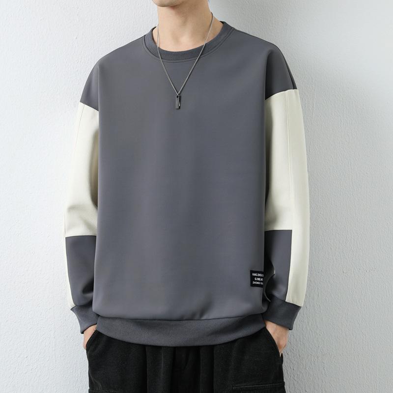 Spring New Pullover Sweater Boys Men's Fashion Loose Casual Round Neck Shirt