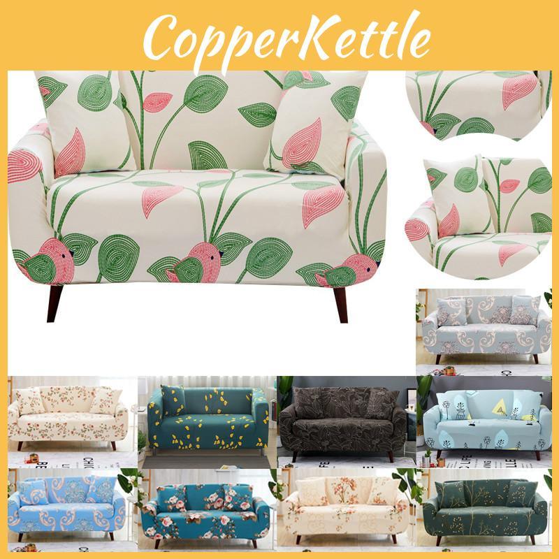 Premium Floral Printed Couch Cover For 1-4 Seater With Excellent Fit And Stretch
