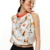 KIMZISU JOMO Motif Square Scarf _ Orange