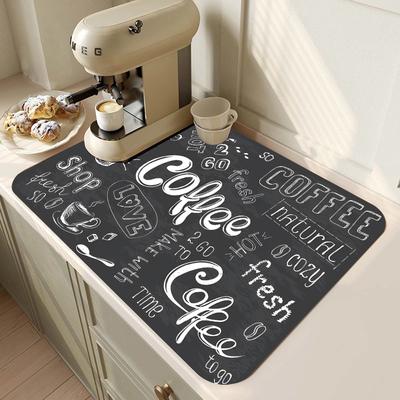 Drying Mat Coffee Mat Super Absorbent Drying Dish Drying Mats for Kitchen Counte Mat for Toilet Countertop Home Supplies