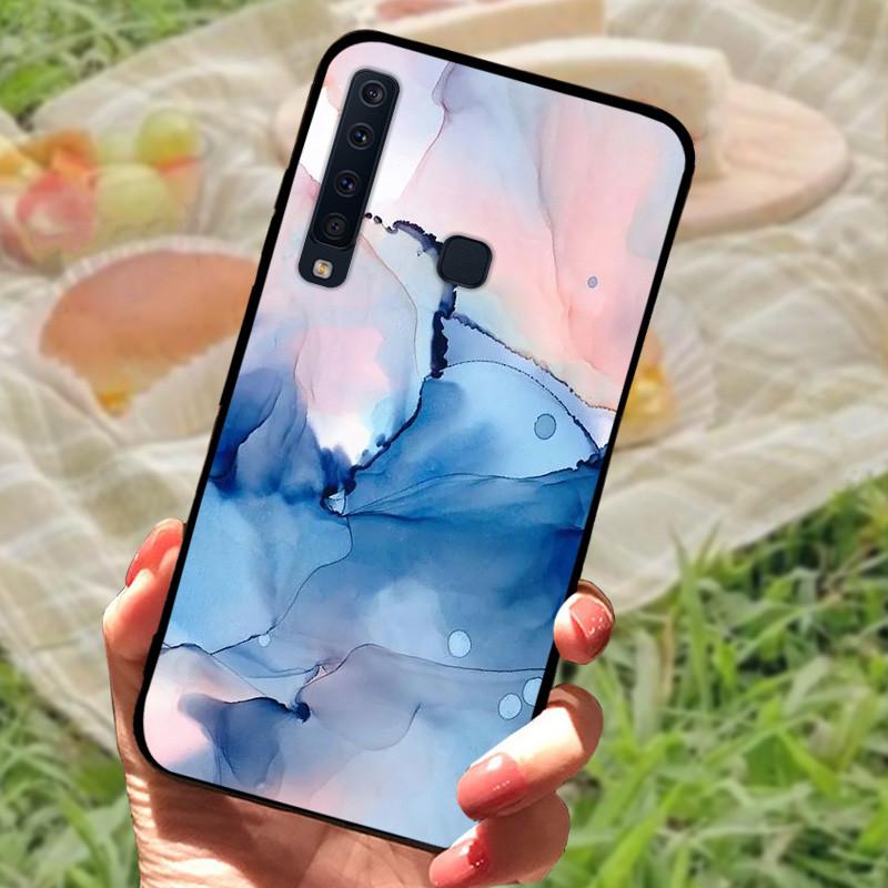 For Samsung A9 2018 Case Cover A7 2018 Silicone Soft Marble Black Bumper Funda Coque for Samsung Galaxy A7 A9 2018 Protective