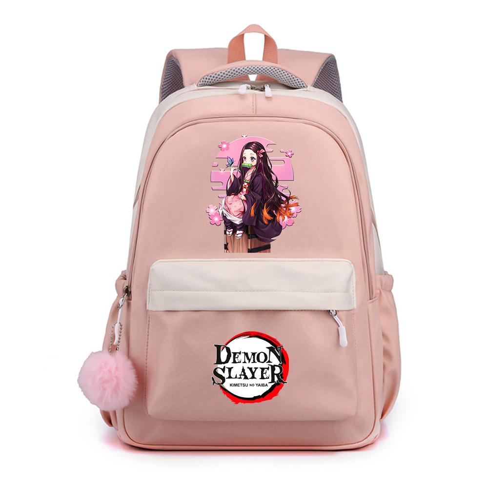 Anime Demon Slayer Printed Backpack for Teenger Student Girl Boy Schoolbag Bookbag Gift Women Large Capacity Waterproof Travel Bag Mochila