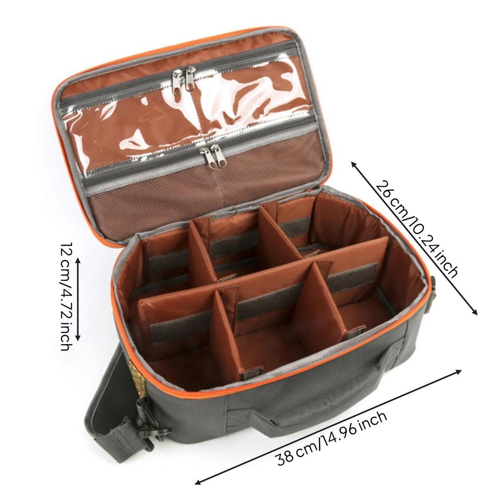 Fishing Reel Storage Bag Adjustable Shoulder Strap Padded for Anglers