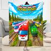 Aventura en Tren: Manta de Franela El Viaje de Titipo - Suave y Adecuada para Sofás, Camas, Oficinas, Viajes, Todas las Estaciones, Gran Regalo para Fiestas y Cumpleaños.