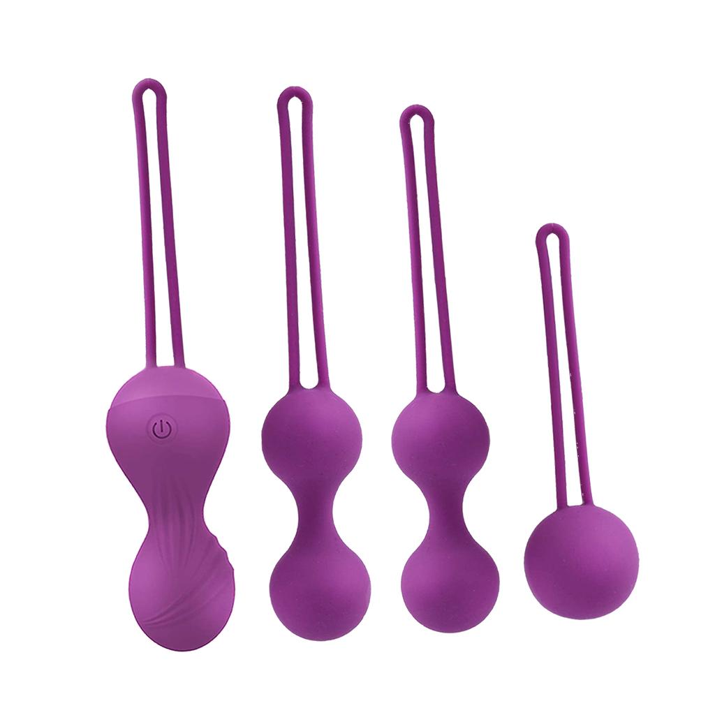 4pcs Women Kegel Balls Pelvic Floor Strengthening Tightening Bladder Control Rechargeable Kegal