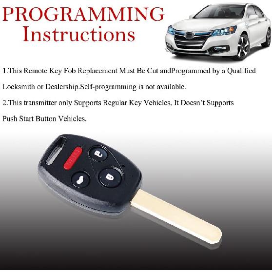 MechanMagic Key Fob Remote Replacement Fits for Honda Pilot 2009 2010 2011 2012 2013 2014 2015/ Accord Sedan 2008-2012 KR55WK49308 Keyless Entry