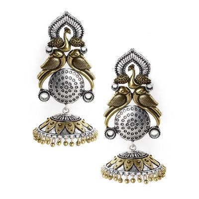 Oxidised Jhumka Earrings Stylish Boho Trendy Jewellery Gift for Women & Girls