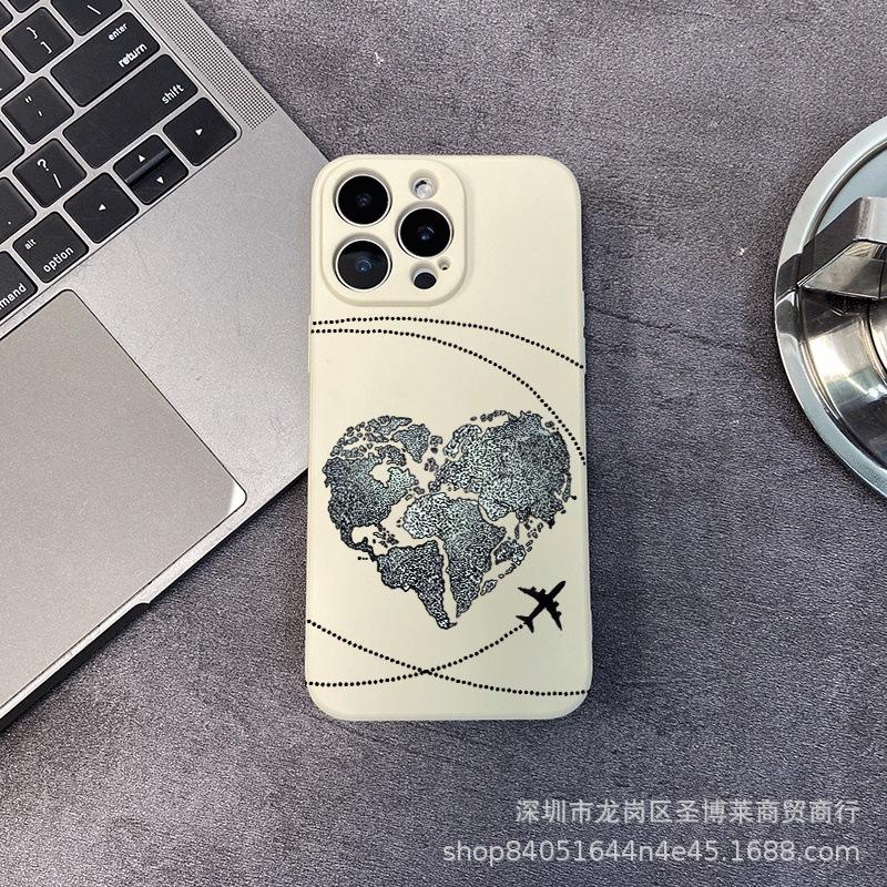 Applicable to aircraft routes iPhone15 mobile phone case 14PROMAX all-inclusive 13/11 anti-drop 16/15 protective case 17