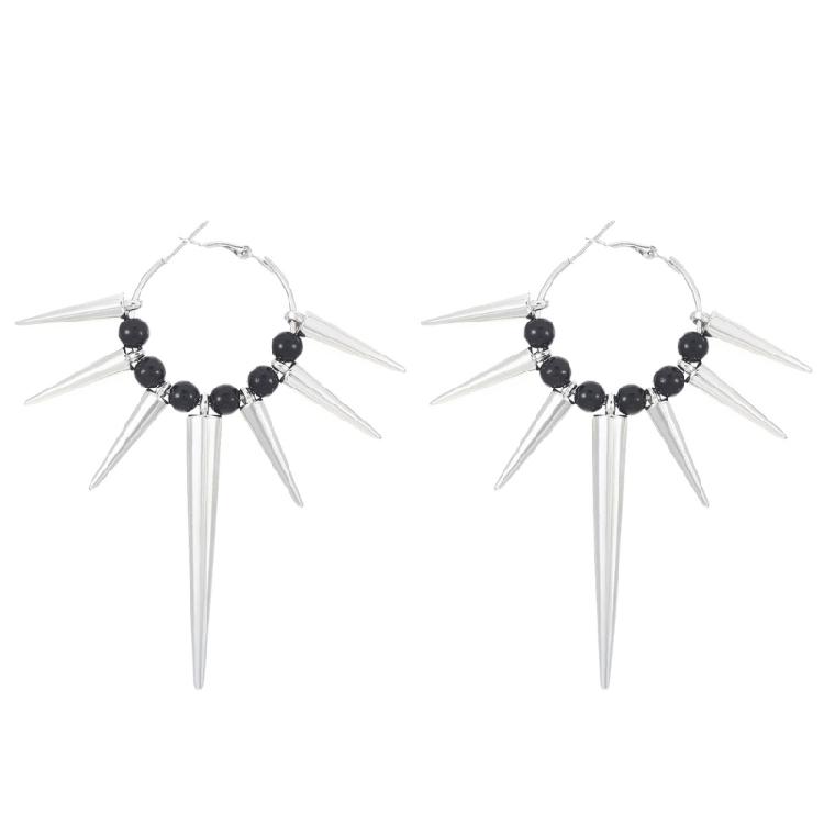 Gothic Inspired Hoop Earrings Star/Thorns Rivet Ear Buckles Fashion Ear Accessories for Theme Gatherings and Event