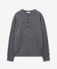 Tienjiti Oversize Rib Henley Neck Knit (Grey) Tnsw5F109G2