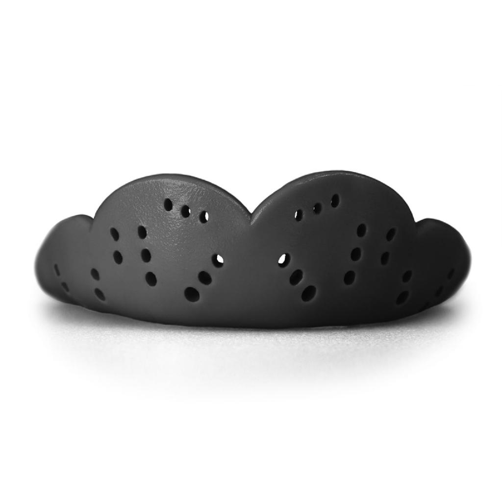 SISU Max Mouthguard Charcoal Black Thin Custom Molded Fit Slim Design Remoldable Up To 20 Times For Impact Sports Works with Braces - 2.4mm - - - - -