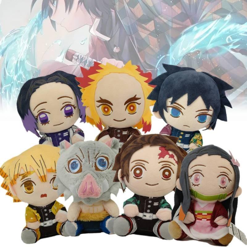 Adorable Demon Slayer Plush Doll Tanjiro And Nezuko Cartoon Anime Characters Gift For Kids