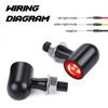 E24 Retro Mini Bullet Turn Signal Lights Blinker Indicator Lamp Integrated LED Tail Brake Daytime Running Light For Cafe Racer