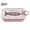 Organized Clavicle Chain Vintage Compact Box with Tin Jewelry Case Sardine Fishbone PLA Size Fashionable