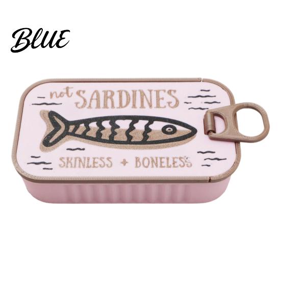 Organized Clavicle Chain Vintage Compact Box with Tin Jewelry Case Sardine Fishbone PLA Size Fashionable