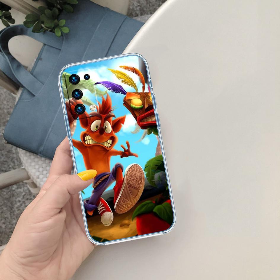 AQ31 Crash Bandicoot Soft Shell Transparent Phone Case for Motorola Moto G7 G8 G9 G84 G85 G73 G24 G15 Z2 Play Power Plus