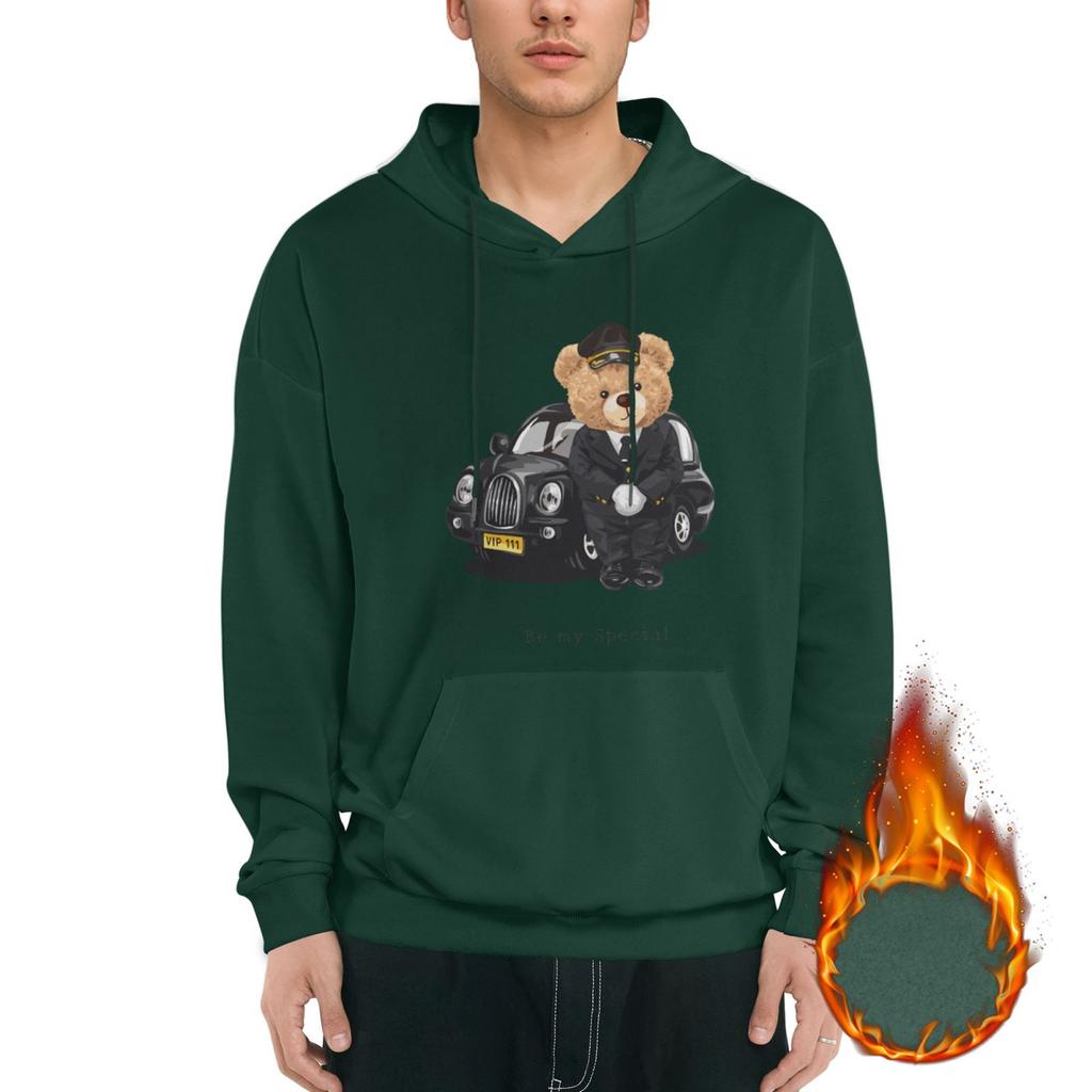 1 Pack Men’s Fleece Hooded Sweatshirt Warm Pullover Hoodie Soft Lined Casual Winter Top Relaxed Fit Streetwear Everyday Wear M-3XL