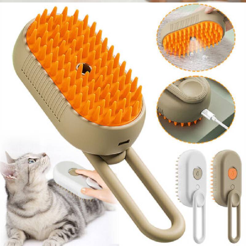 3 In 1 Dog Cat Steam Brush Pet Electric Spray Massage Comb Pet Hair Comb Removal